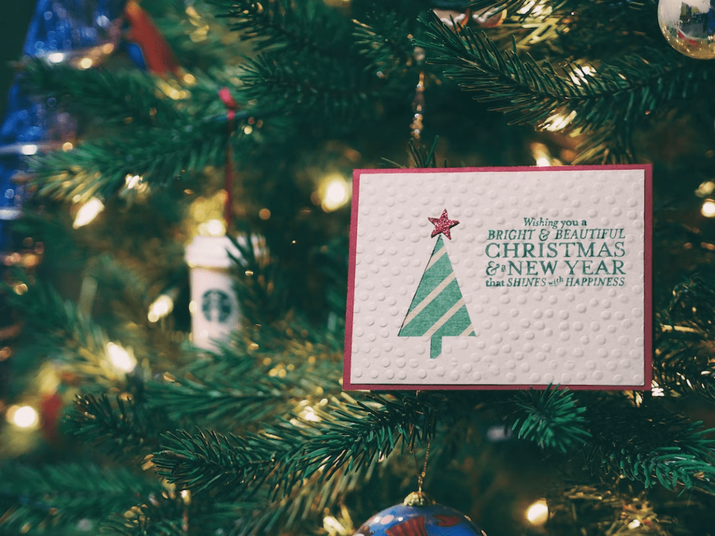 Personalized Christmas card to show customer appreciation