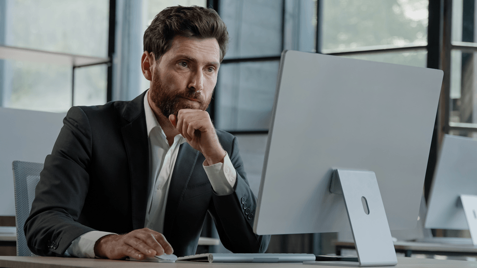 Business owner pondering what marketing mistakes he's made